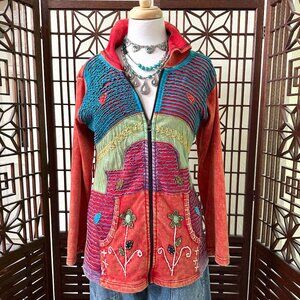 Vintage Rising International Full Zip Cotton Hoodie SM